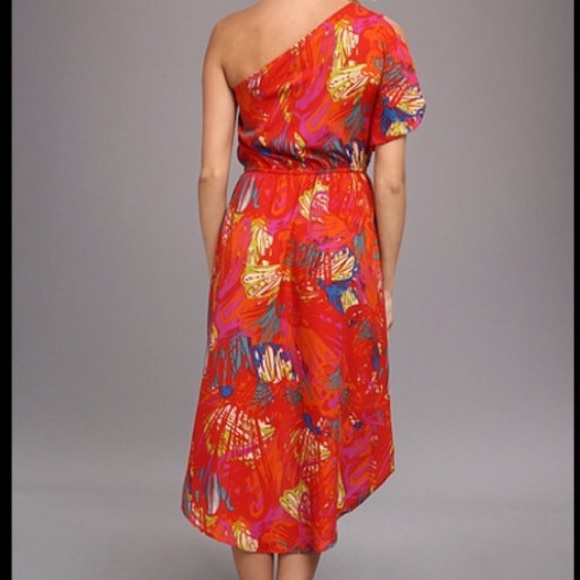 Angie high low one shoulder split dress elastic waist size small NOWT - Picture 2 of 3